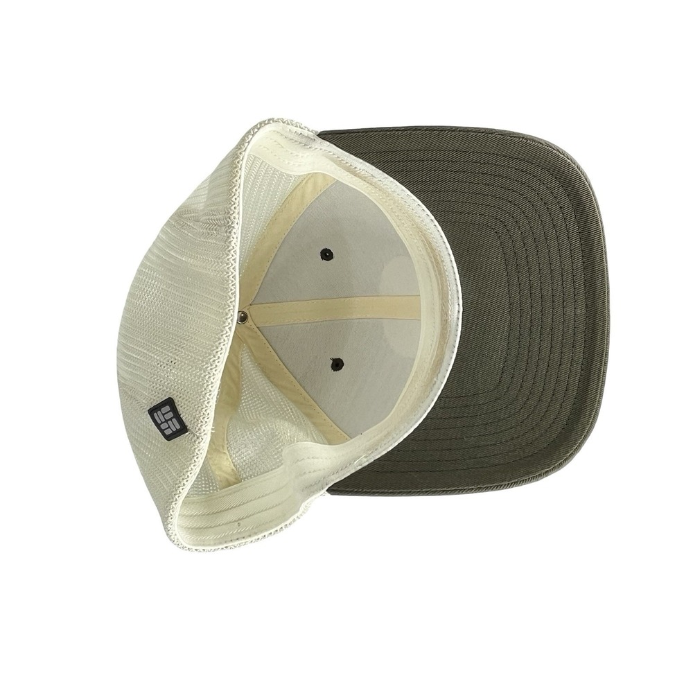 Columbia Unisex L/XL Olive Green Mesh Trucker Hat Flexfit Outdoor Hiking Cap - Picture 5 of 6